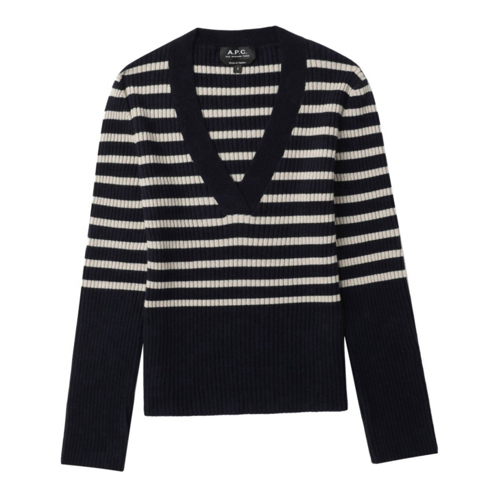 Pull 'Striped Ribbed' pour Femmes