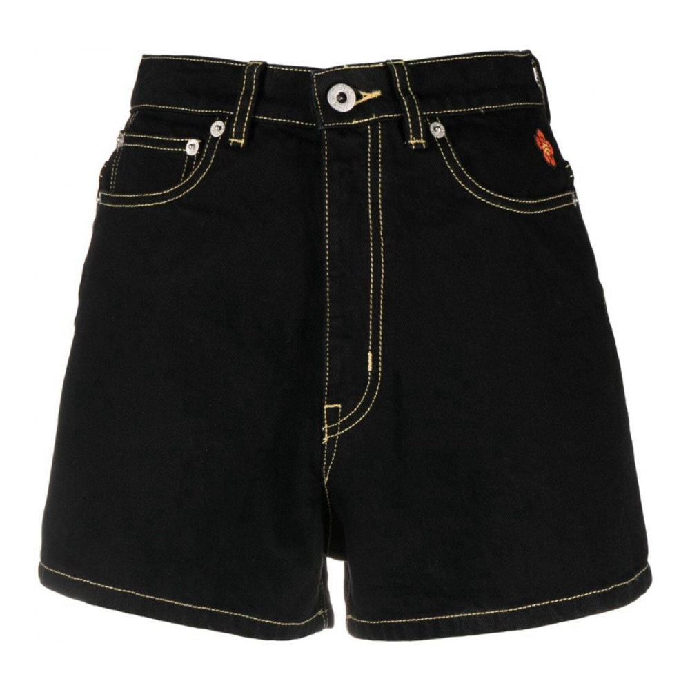 Women's 'Contrast-Stitch' Denim Shorts