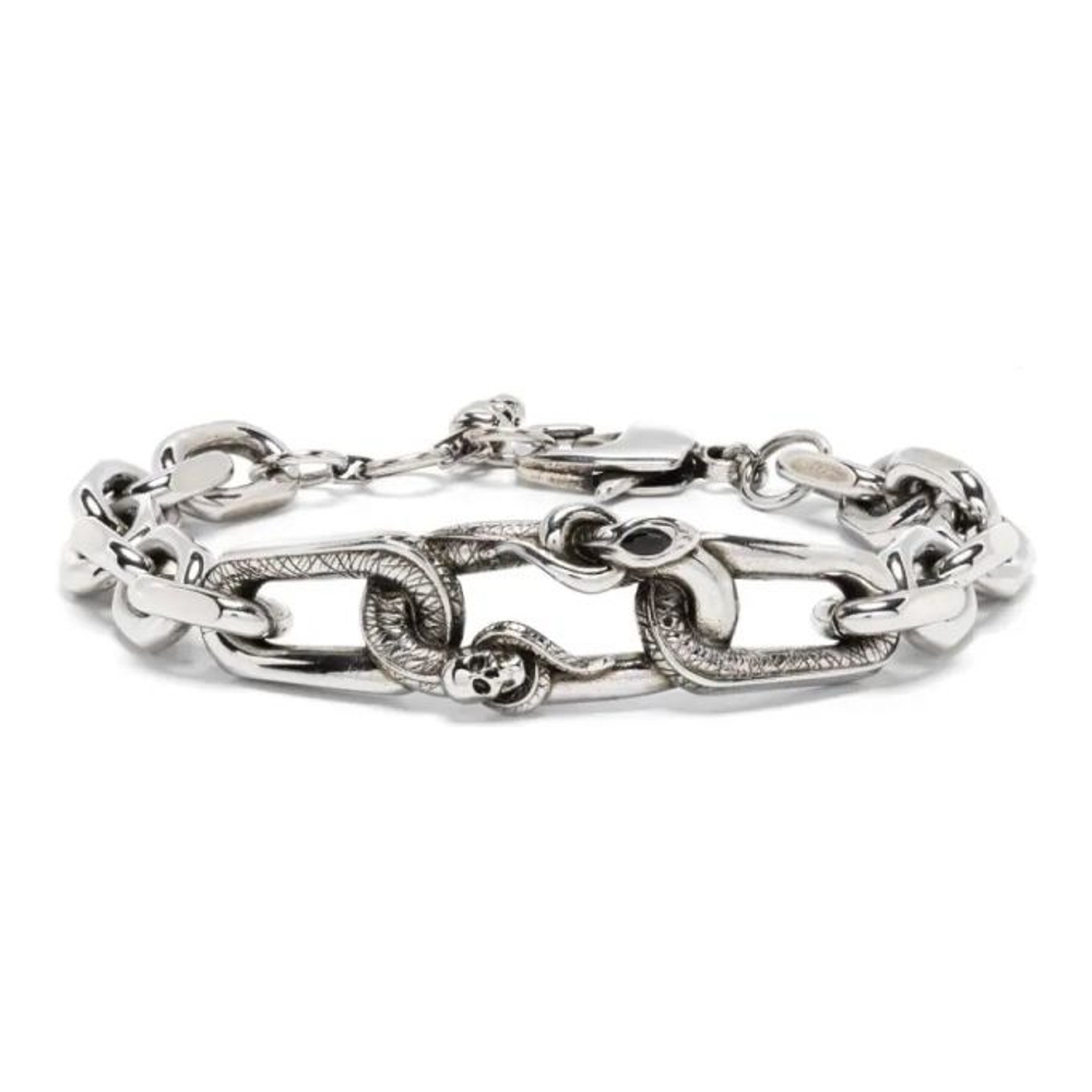 Men's 'Snake & Skull Chain' Bracelet