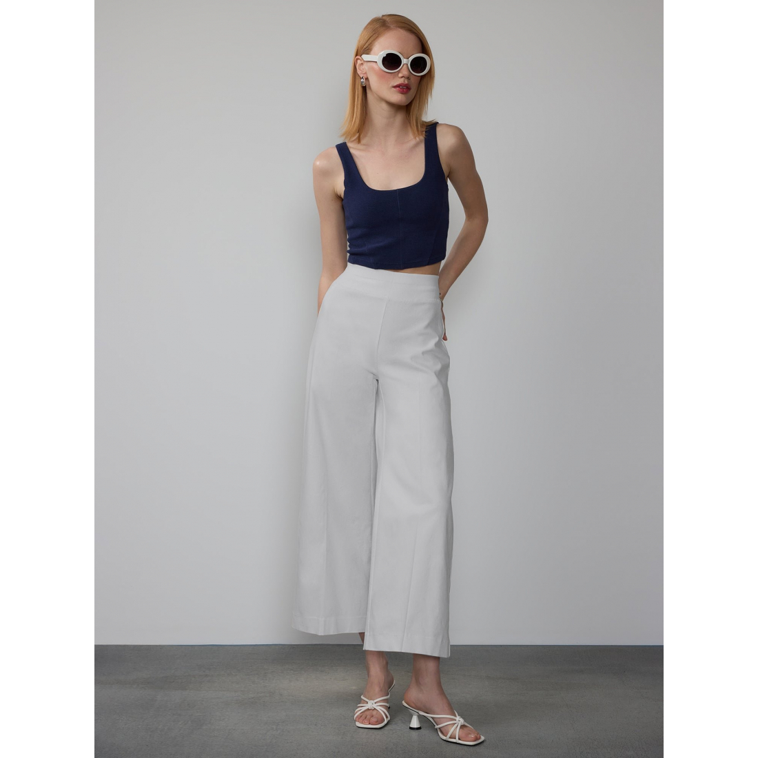 'Essential Crop Wide Leg' Hose für Damen