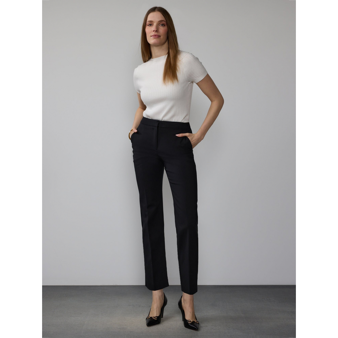 Women's 'Essential High Rise Straight Leg Classic' Suit Trousers