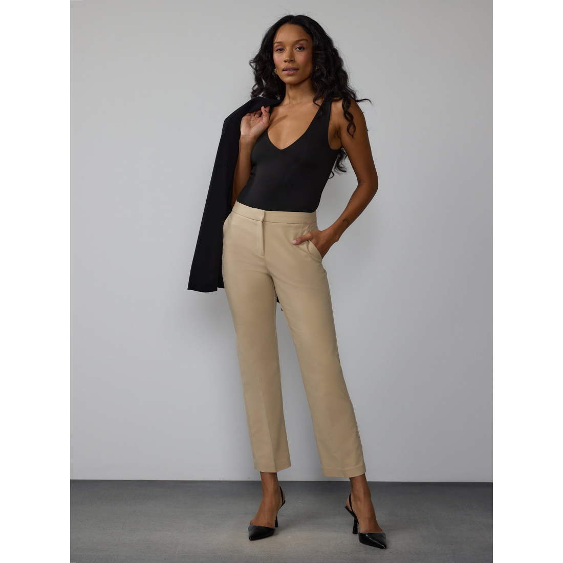 Women's 'Essential High Rise Straight Leg Classic' Suit Trousers