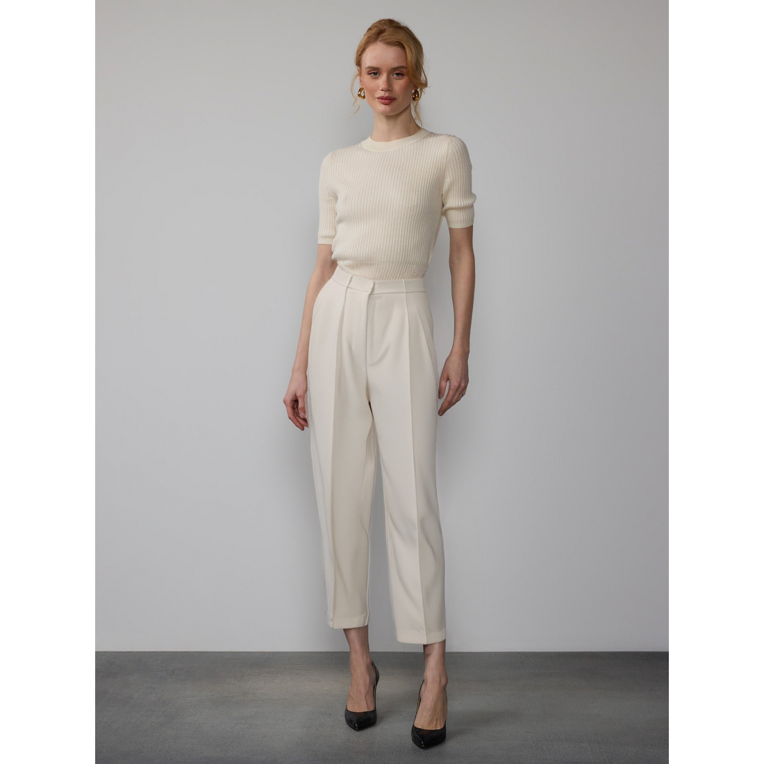 Women's 'Curvy Pleated Ankle' Trousers