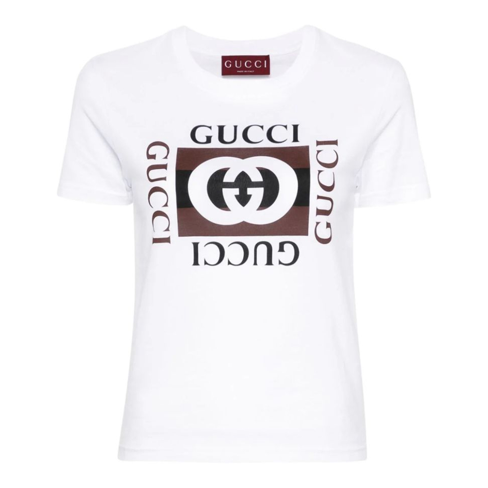 'Logo-Print' T-Shirt für Damen