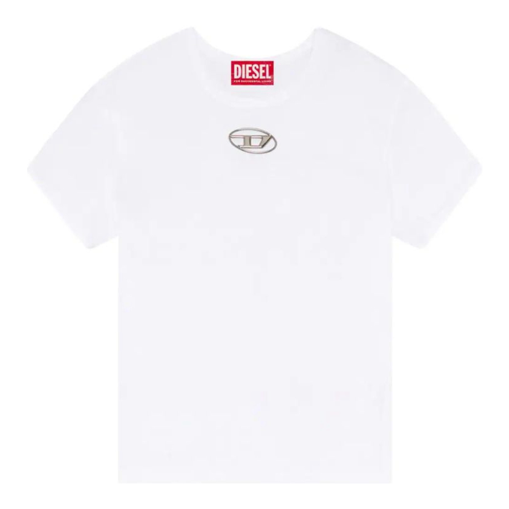 'Logo-Plaque' T-Shirt für Damen