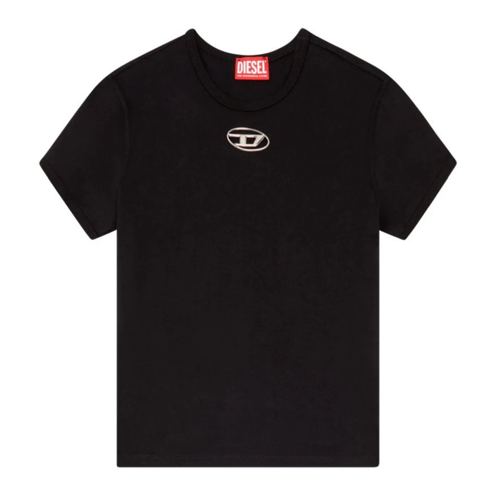 'Logo-Plaque' T-Shirt für Damen