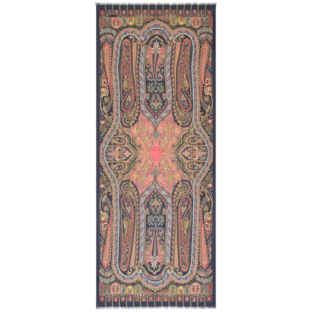 Women's 'Paisley-Print' Wool Scarf