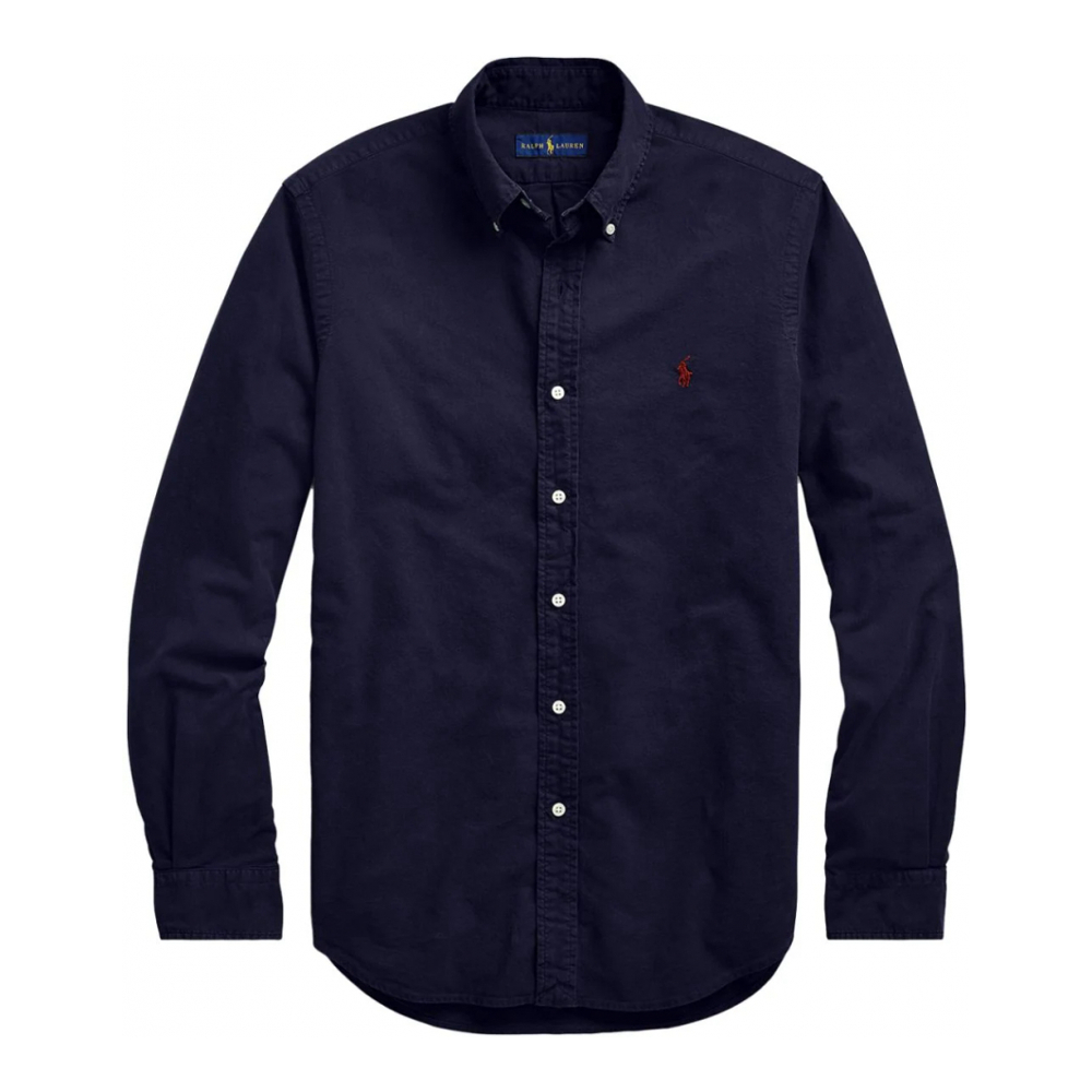 'Embroidered Logo Button-Down' Hemd für Herren