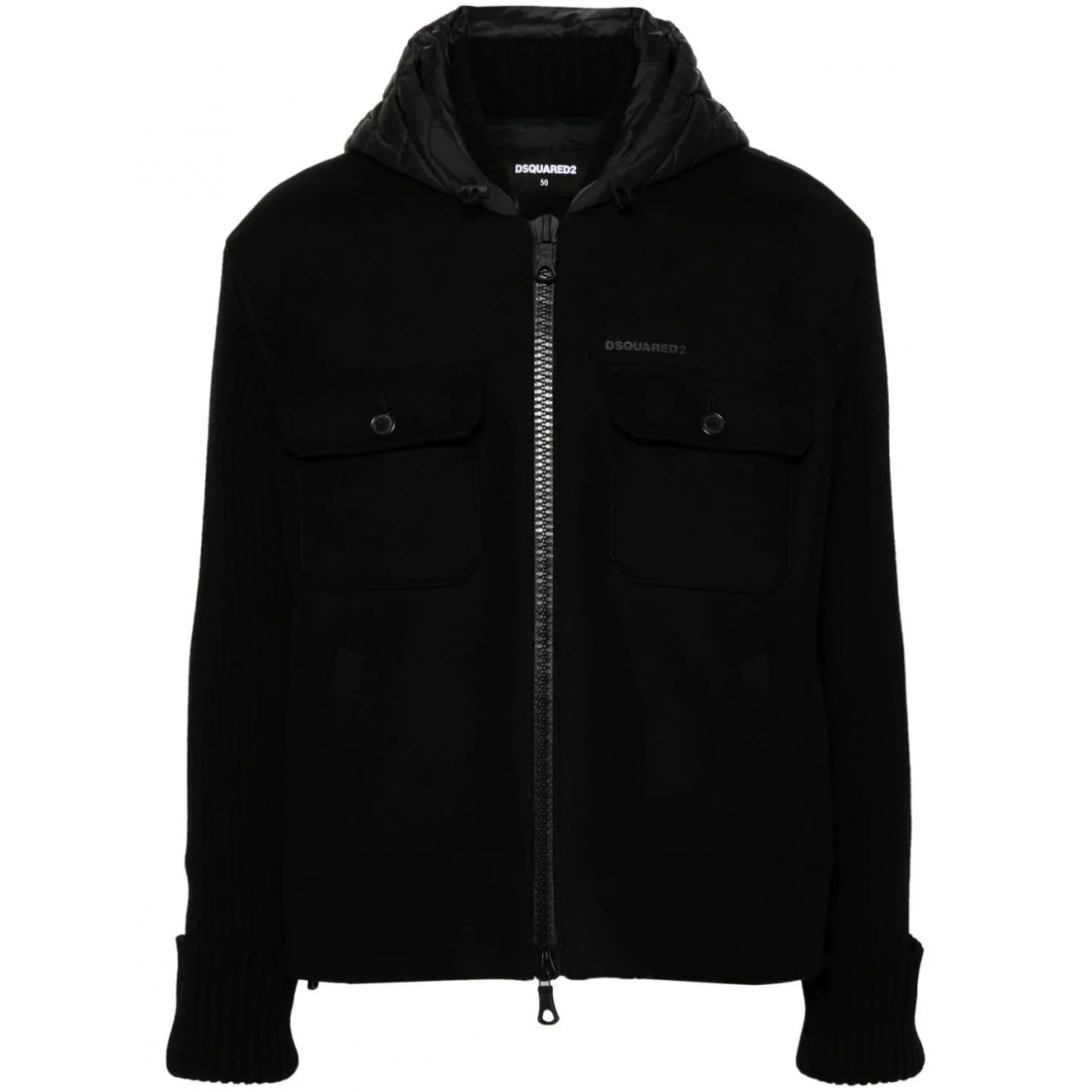 'Contrast-Panel Hooded' Jacke für Herren