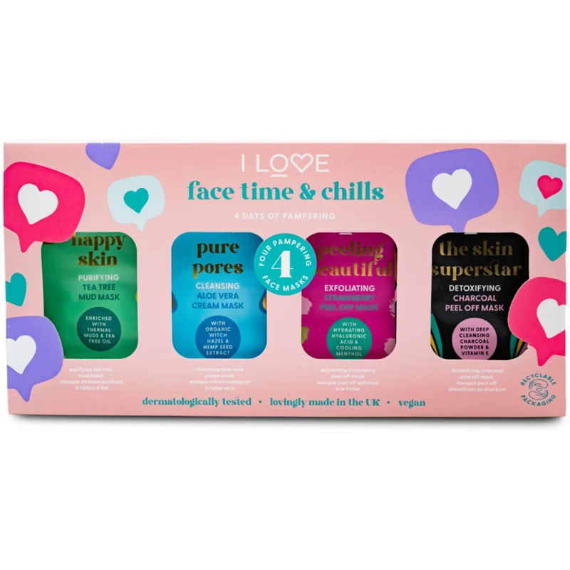 Coffret de soins du visage 'Face Time & Chills' - 4 Pièces