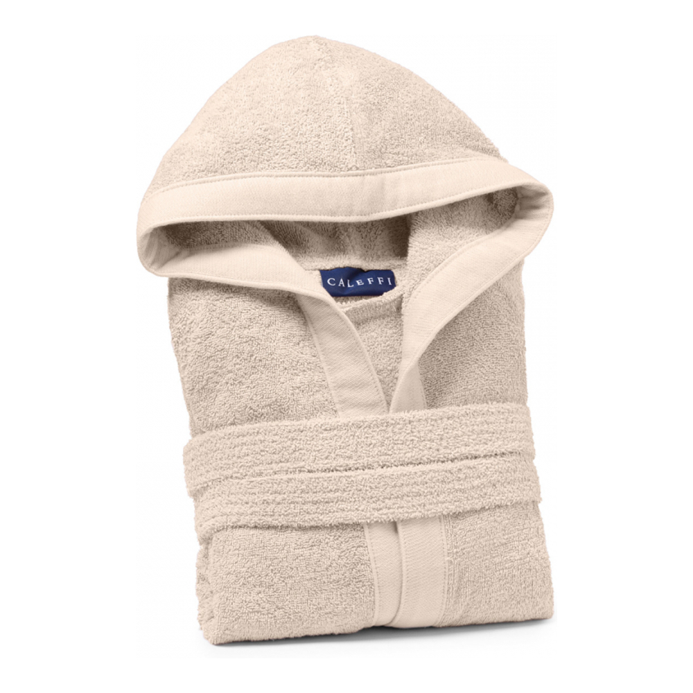 Soft Cream Hooded Bathrobe