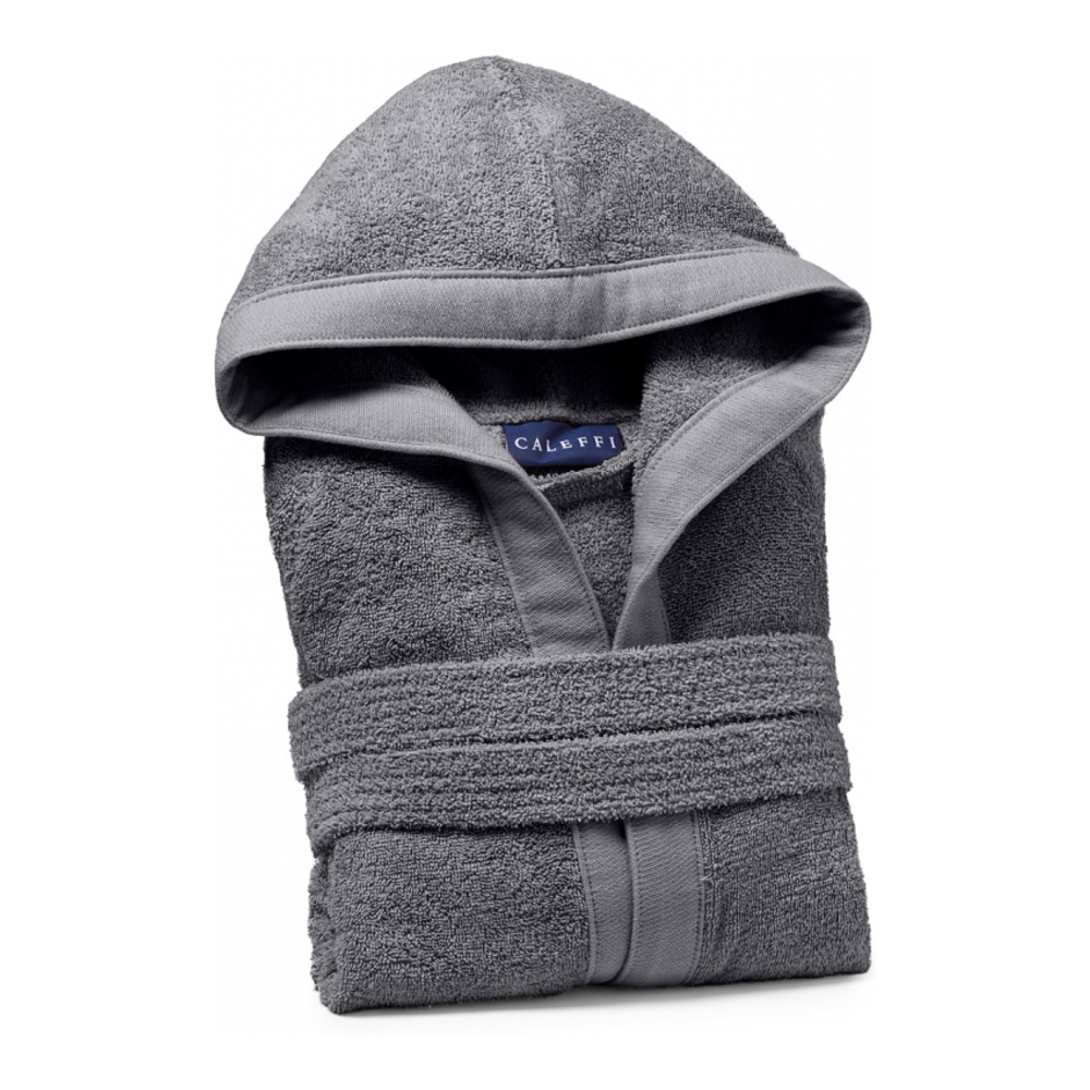 Soft Anthracite Hooded Bathrobe