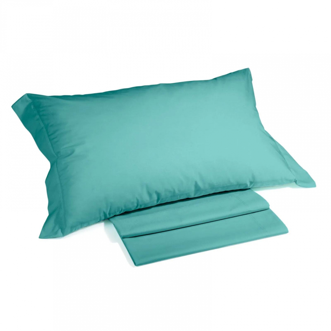 Plain Turquoise Sheet Set - Doppel size bed, 4 Stücke