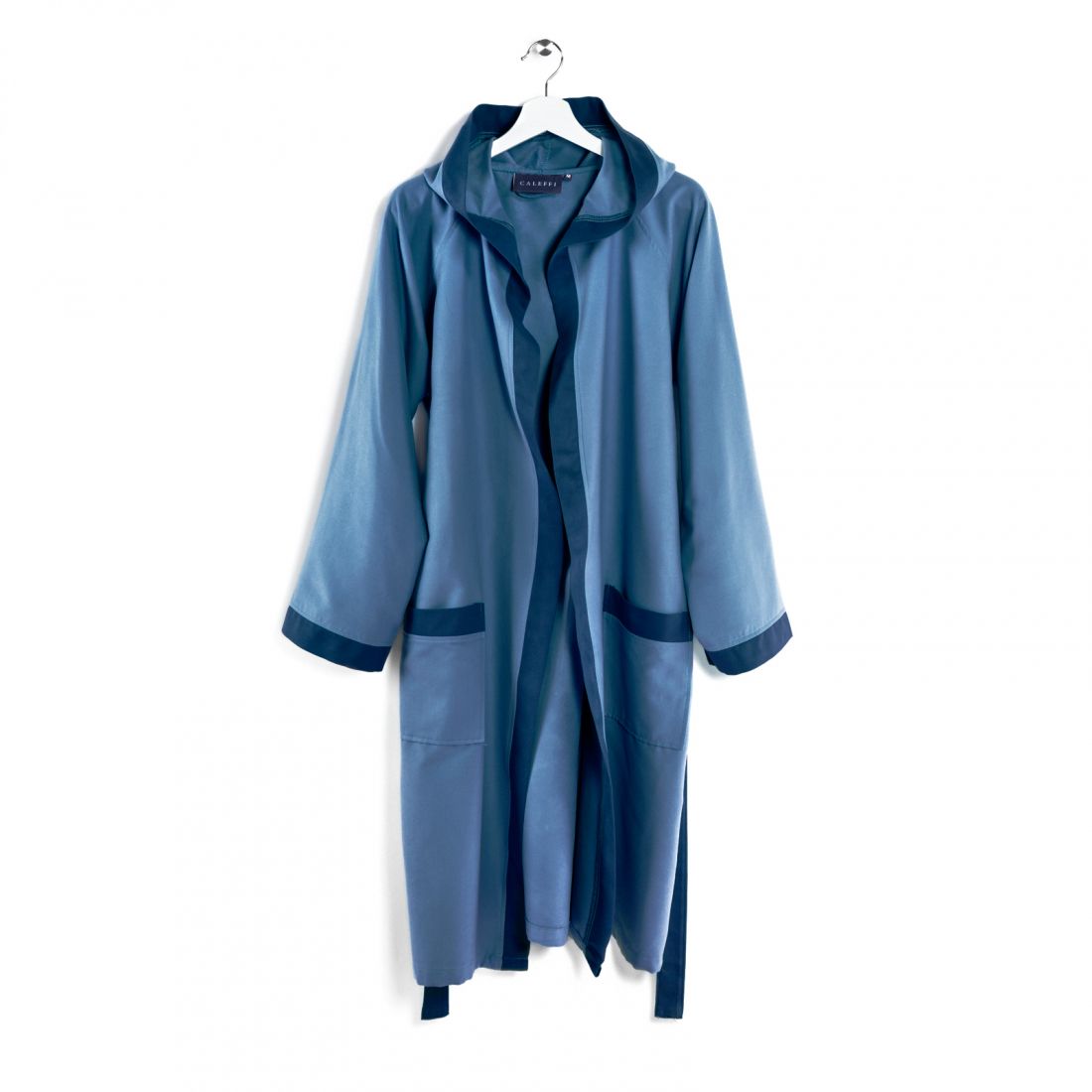 Tecno Bicolor Blue Hooded Bathrobe