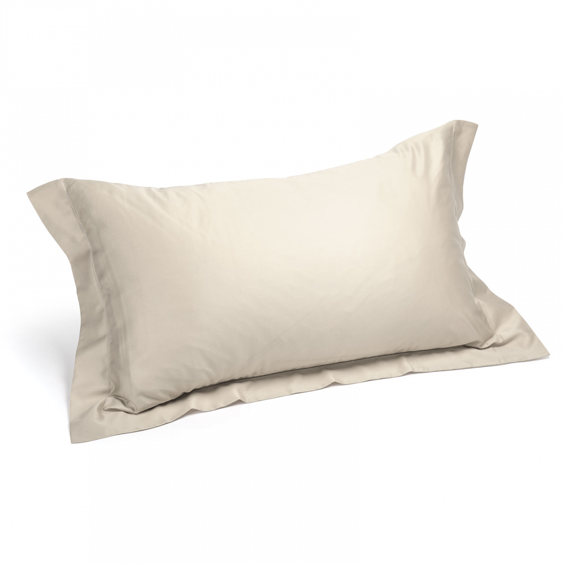 Set of Satin Plain Ivory Pillowcases  - 2 Pieces