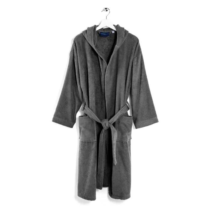 Oceano Anthracite Hooded Bathrobe