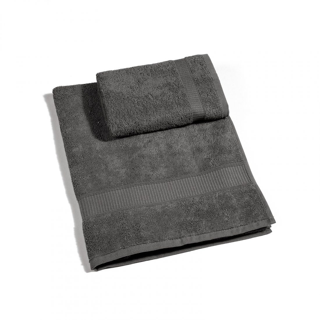 Set of Oceano Anthracite Towels  - 2 Pièces