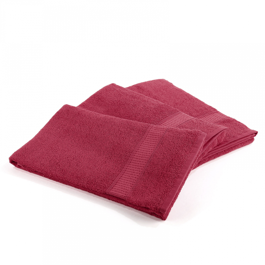 Set of Oceano Bordeaux Towels  - 3 Pieces