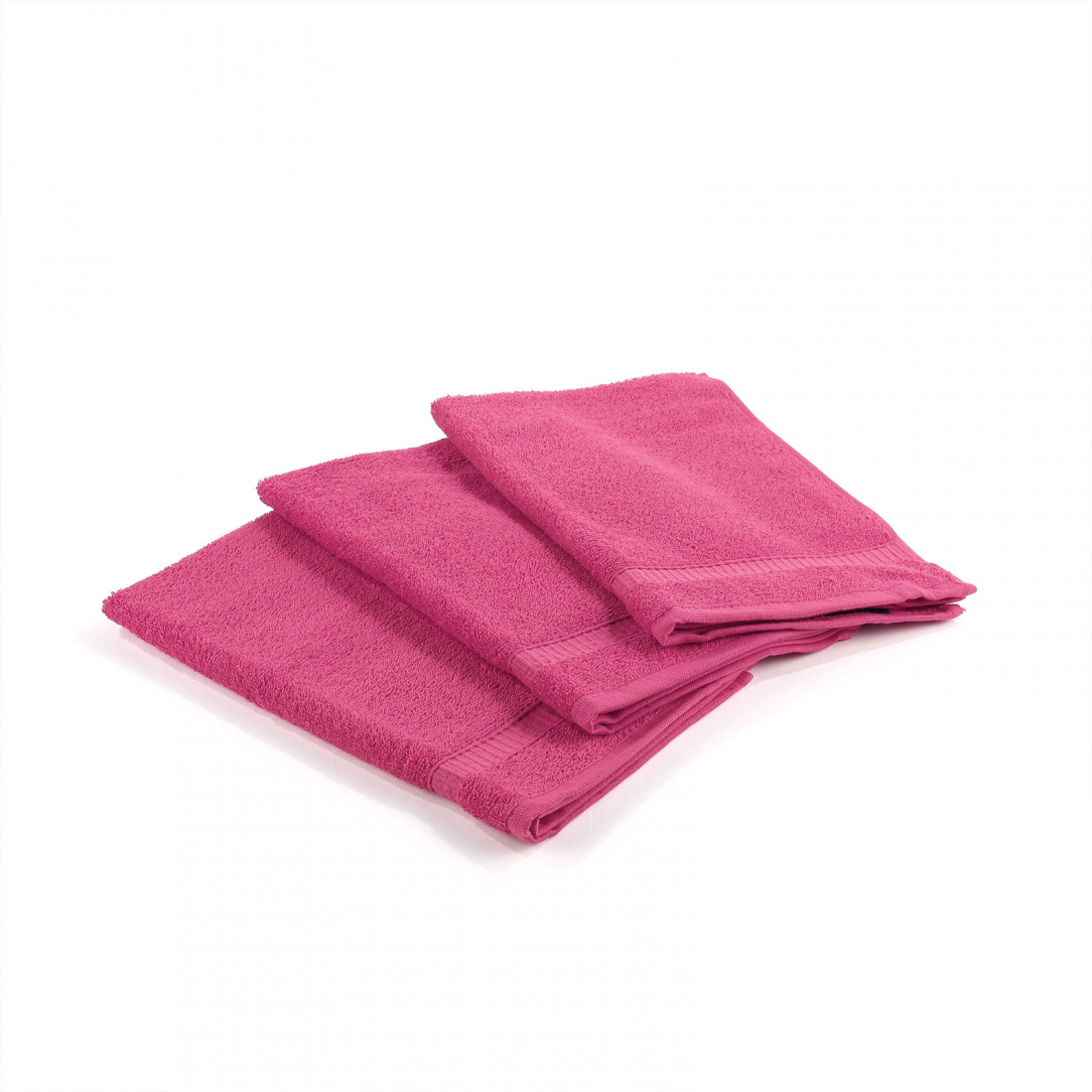 Set of Oceano Fuxia Guests Towels  - 3 Pièces