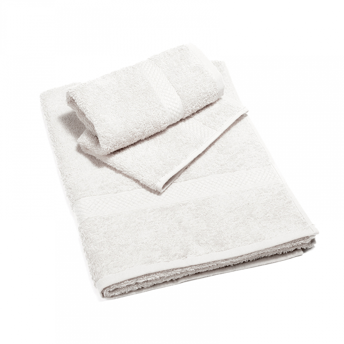 Set of Minorca White Towels  - 2 Pièces