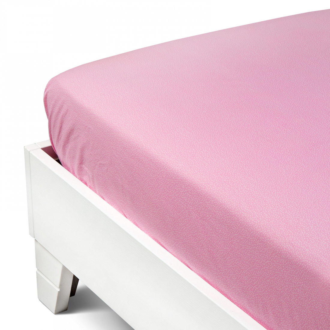 Joy Pink Cotton Fitted Sheet - King size bed