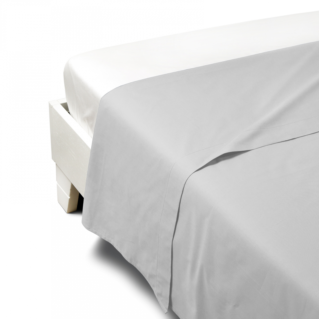 Percalle Pearl Flat Sheet - King size bed