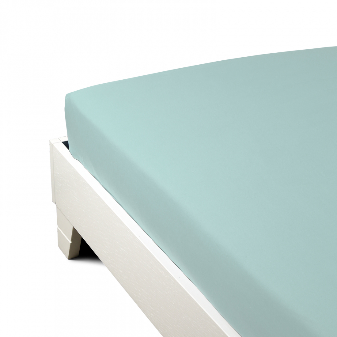 Percalle Aqua Fitted Sheet - King size bed