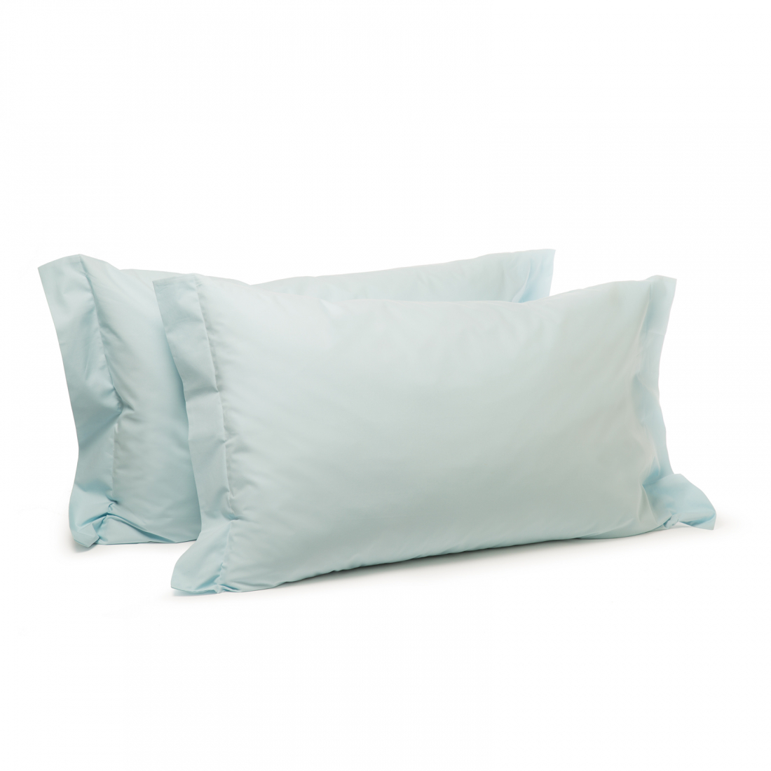 Set of Percalle Aqua Pillowcases  - 2 Pieces