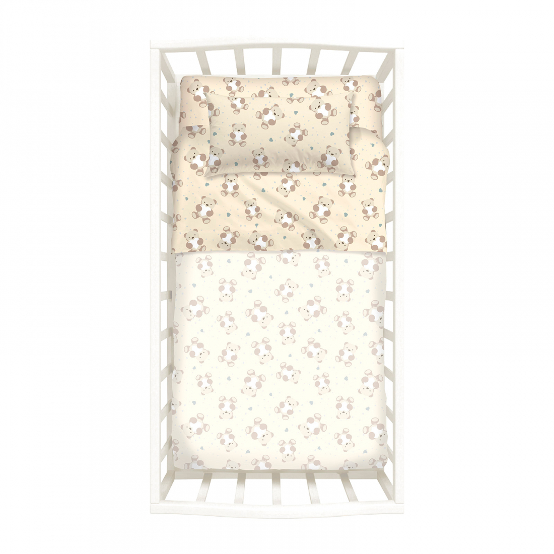 Teddy Bear Natural Sheet Set  - Baby size 3 Pièces