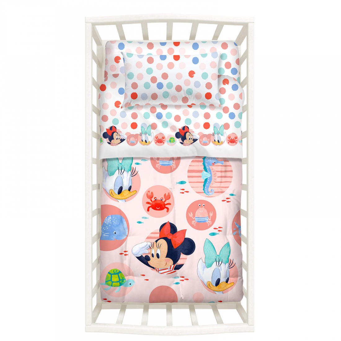 Baby Minnie Quilt With Cot Bumper  - Baby size 2 Pieces