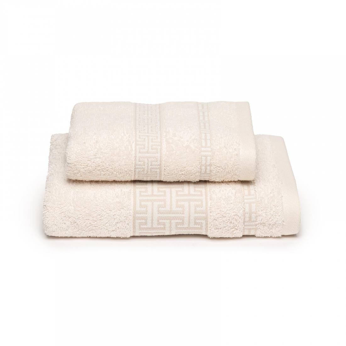 Set of Athens Vanilla Towels  - 2 Pieces