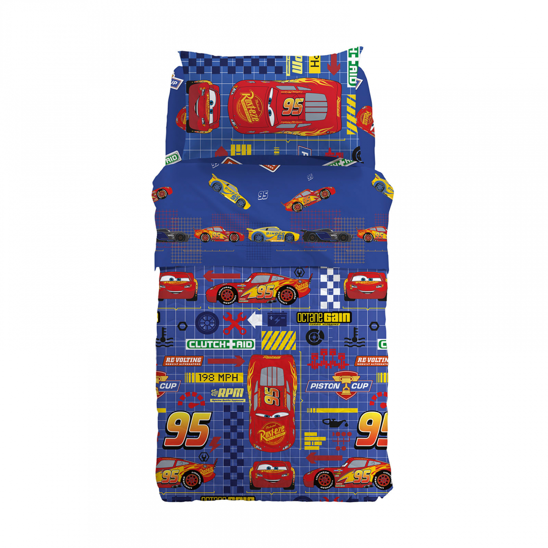 Cars Game Quilted Bedspread  - Baby size