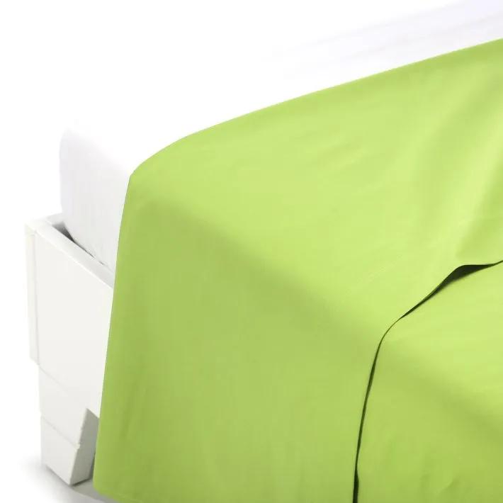 Plain Mint Cotton Flat Sheet - King size bed