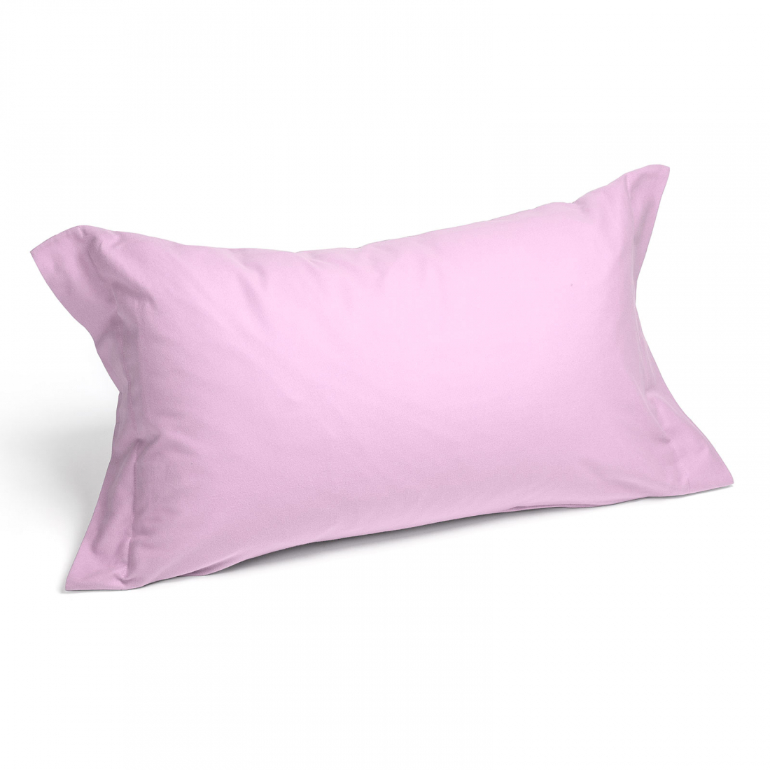 Set of Plain Pink Flannel Pillowcases  - 2 Stücke