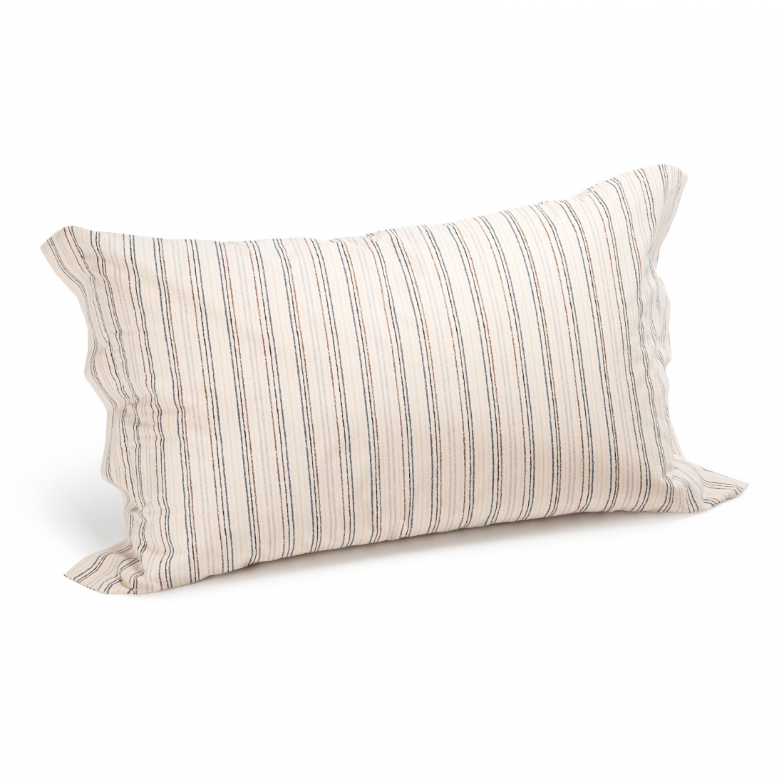 Set of Striped Natural Pillowcases  - 2 Pièces