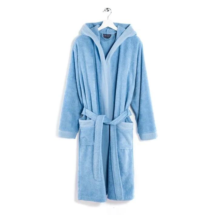 Gim Light Blue Hooded Bathrobe