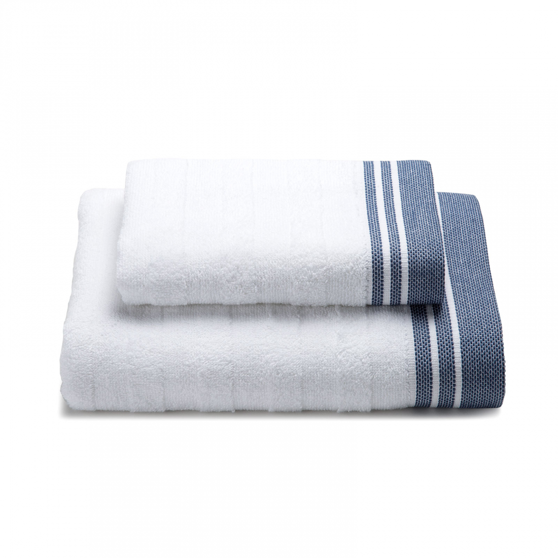 Set of Cotton White Towels  - 2 Pieces