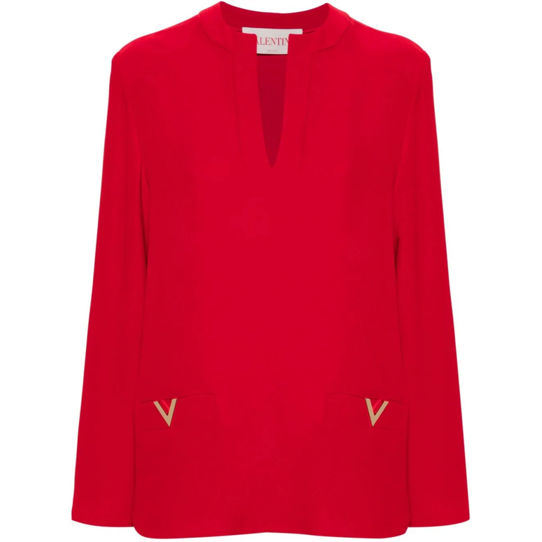 Women's 'V-Logo' Long Sleeve Blouse