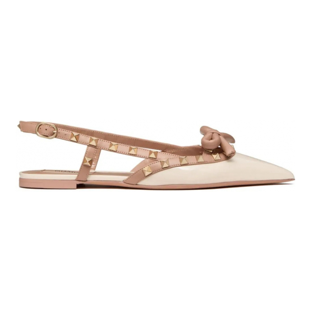 Ballerines 'Rockstud Bow Slingback' pour Femmes