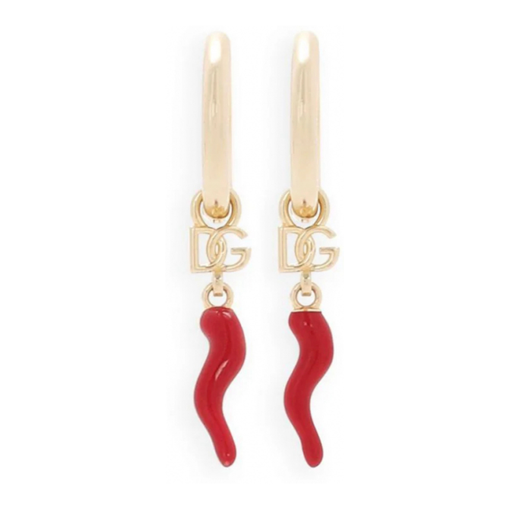 Boucles d'oreilles 'Dg Horn Drop Hoop' pour Femmes