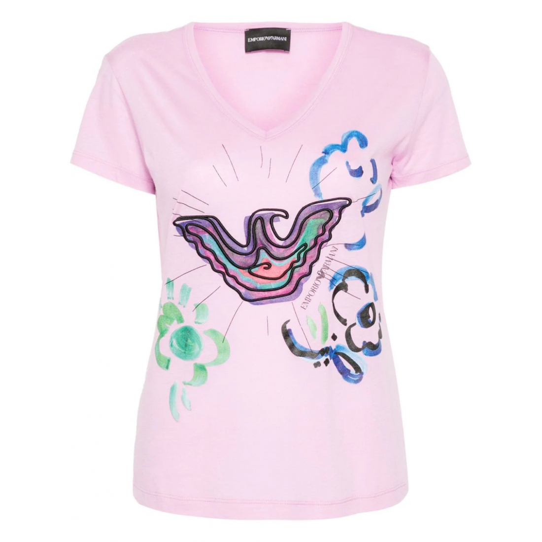 'Logo-Print' T-Shirt für Damen