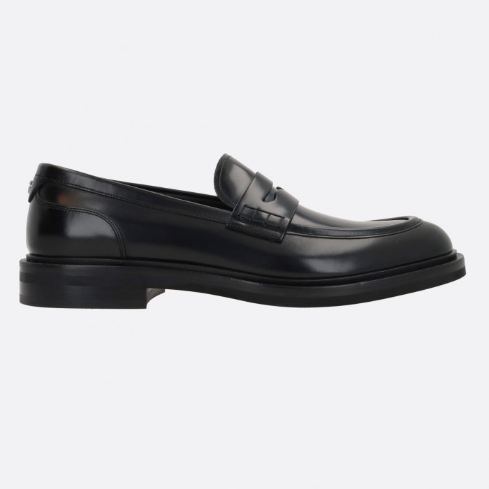 Men's 'Logo Plaque Round Toe' Loafers