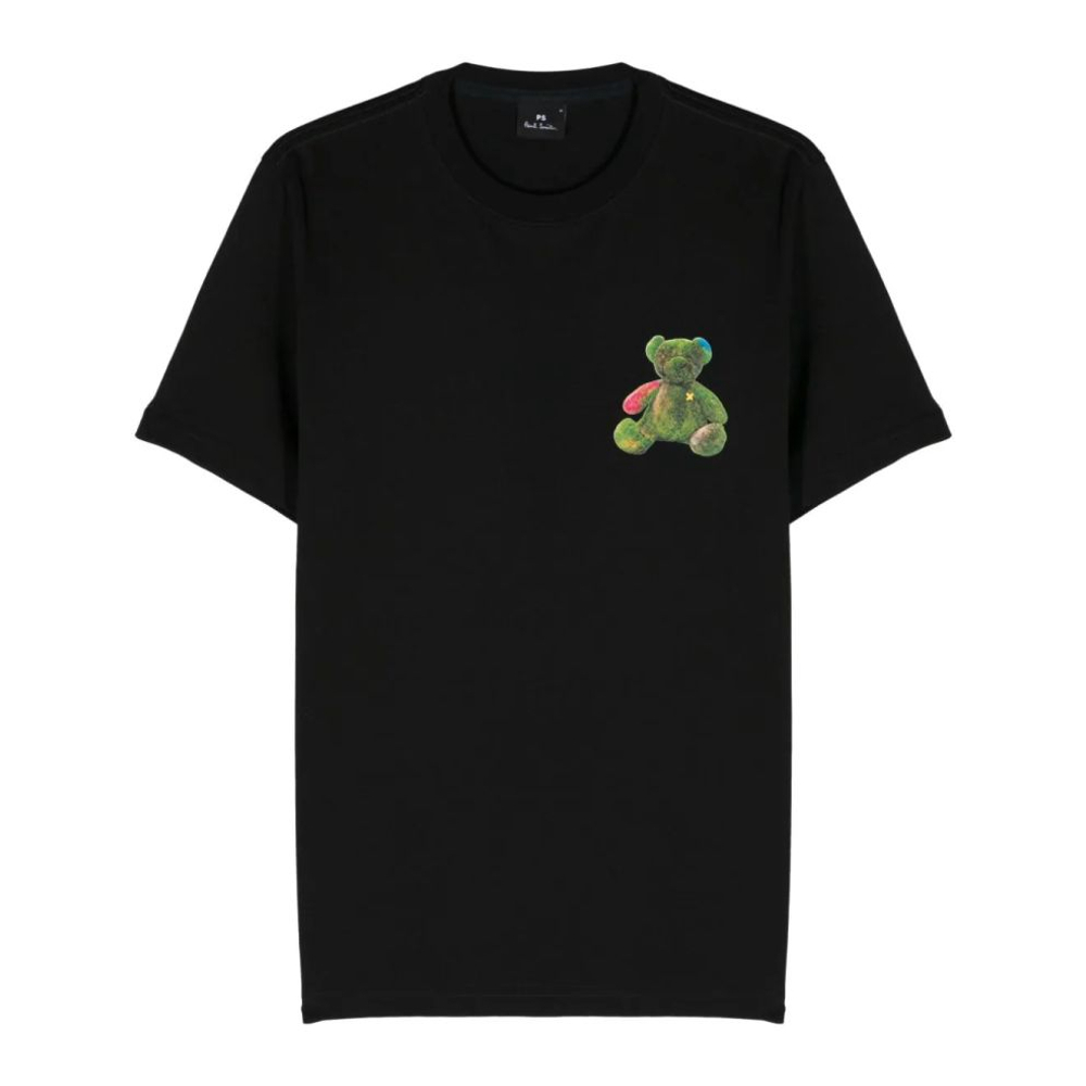 'Teddy Bear-Print' T-Shirt für Herren