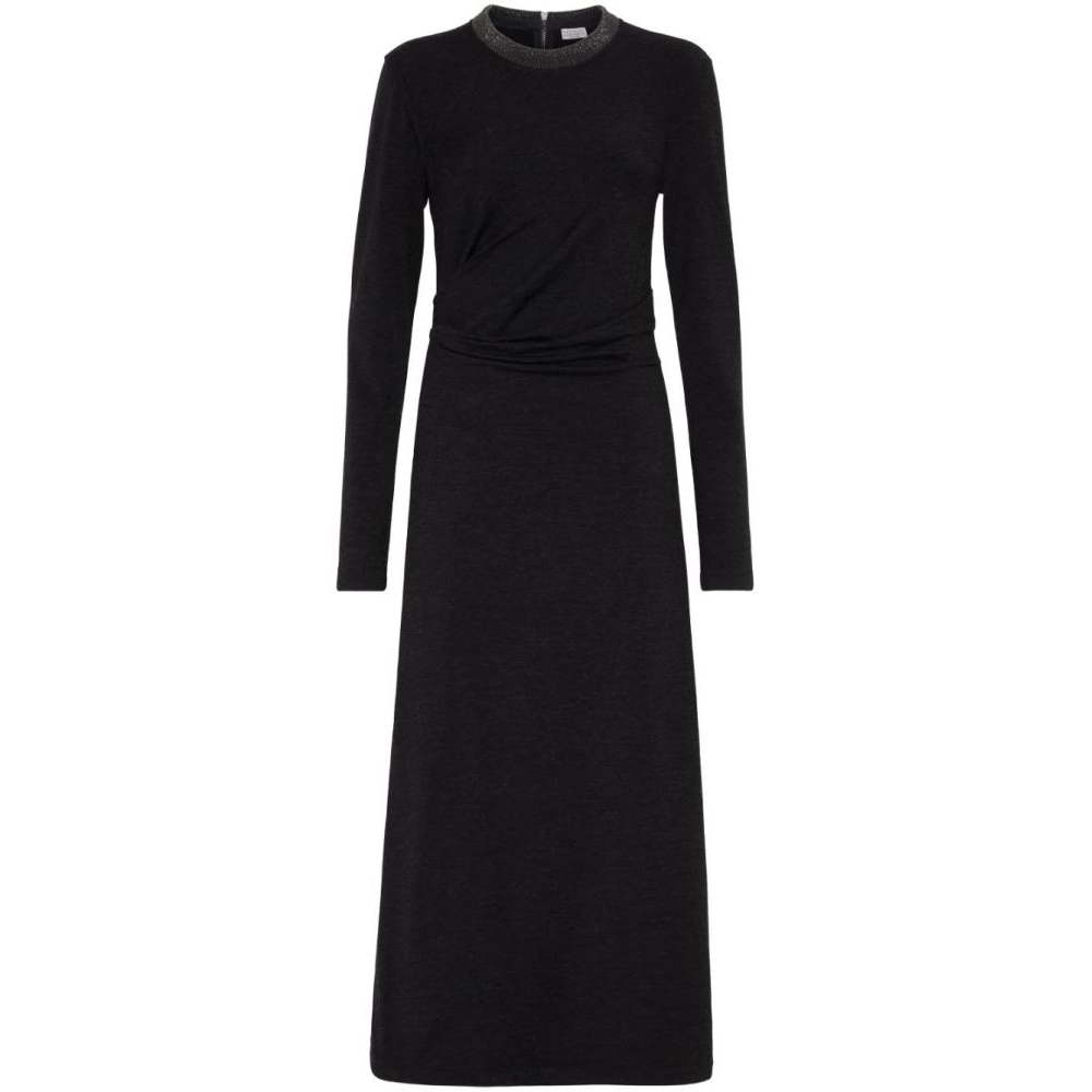 Women's 'Monili-Trim' Long-Sleeved Dress