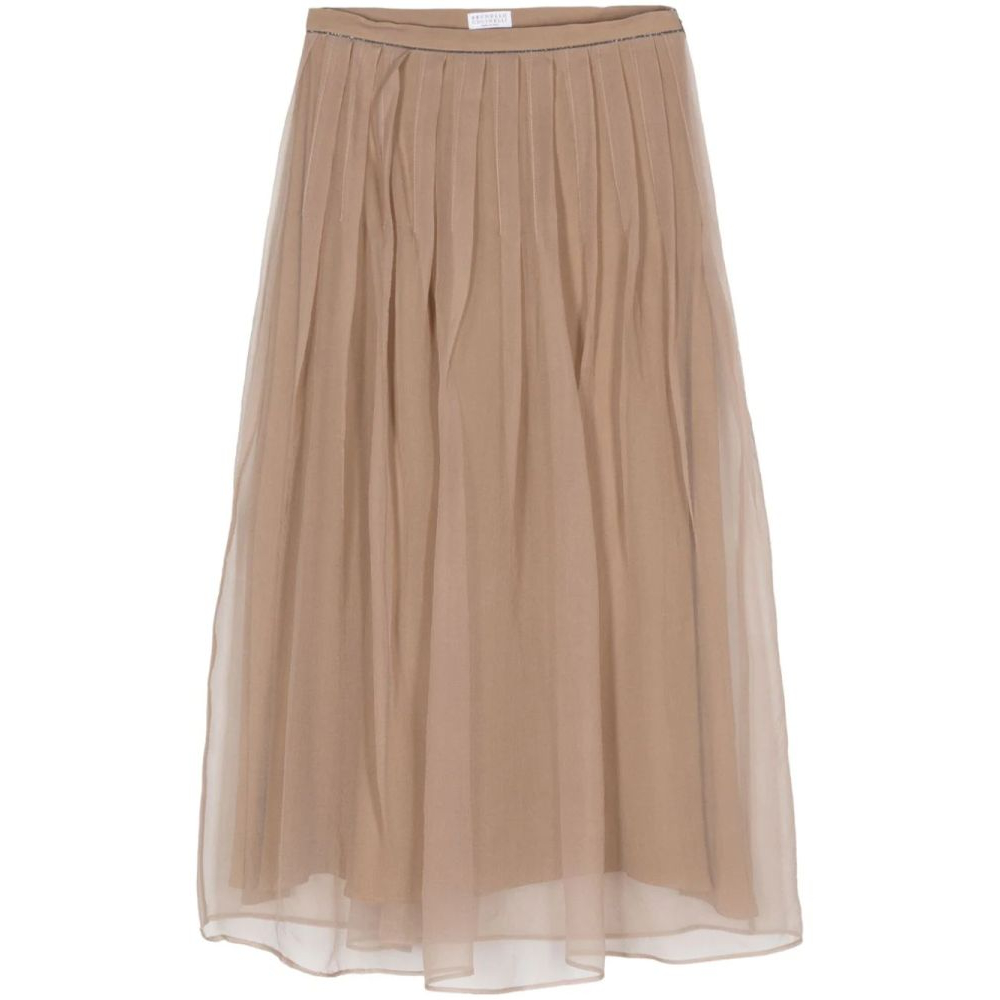 Jupe Midi 'Pleated' pour Femmes