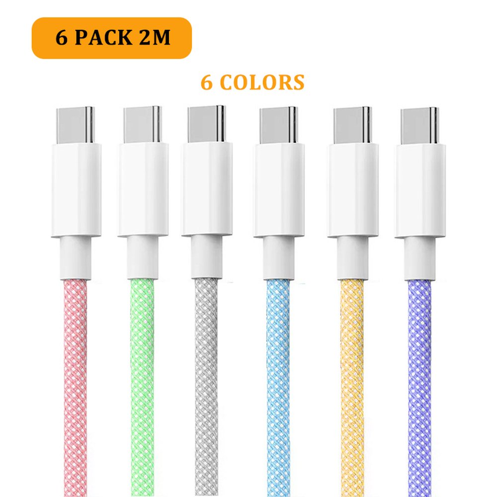 Charging Cable USB C to USB C - 6 Pieces