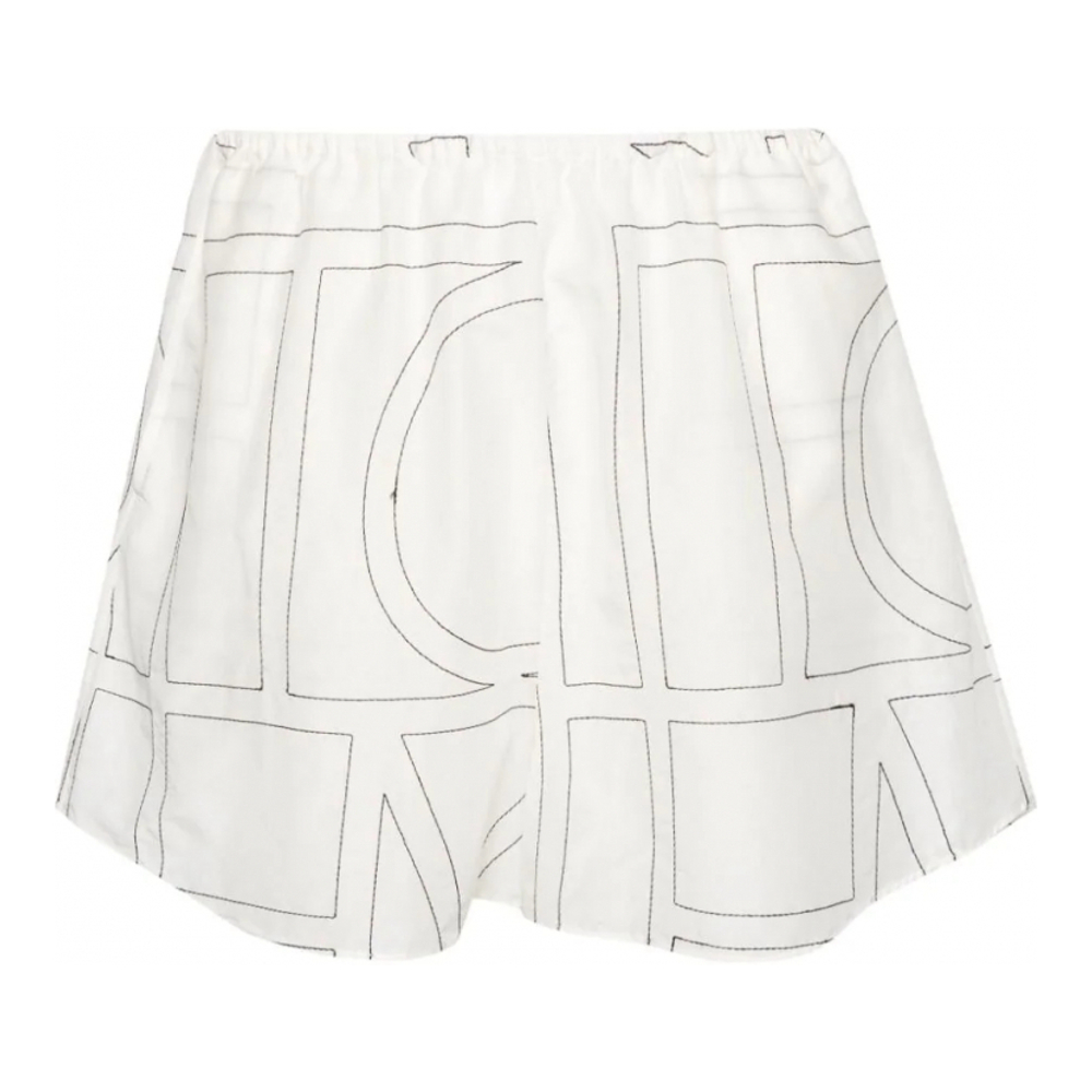 Women's 'Monogram-Embroidered' Pajama Shorts