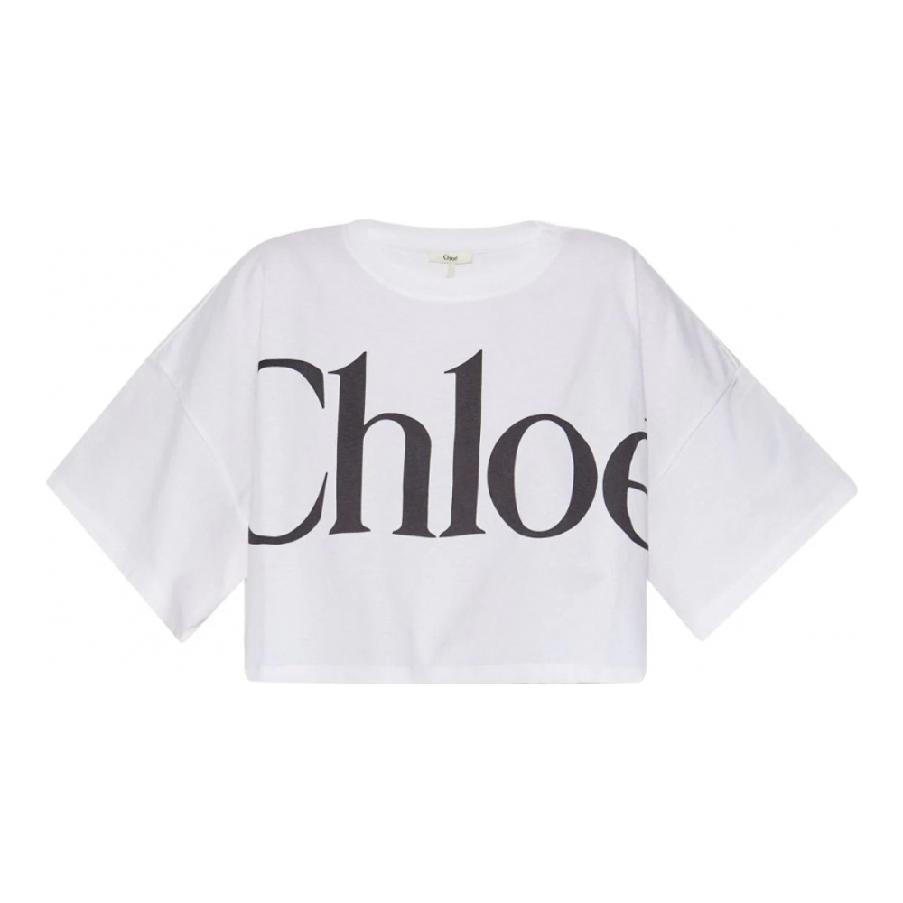 Women's 'Logo-Print' Crop T-shirt