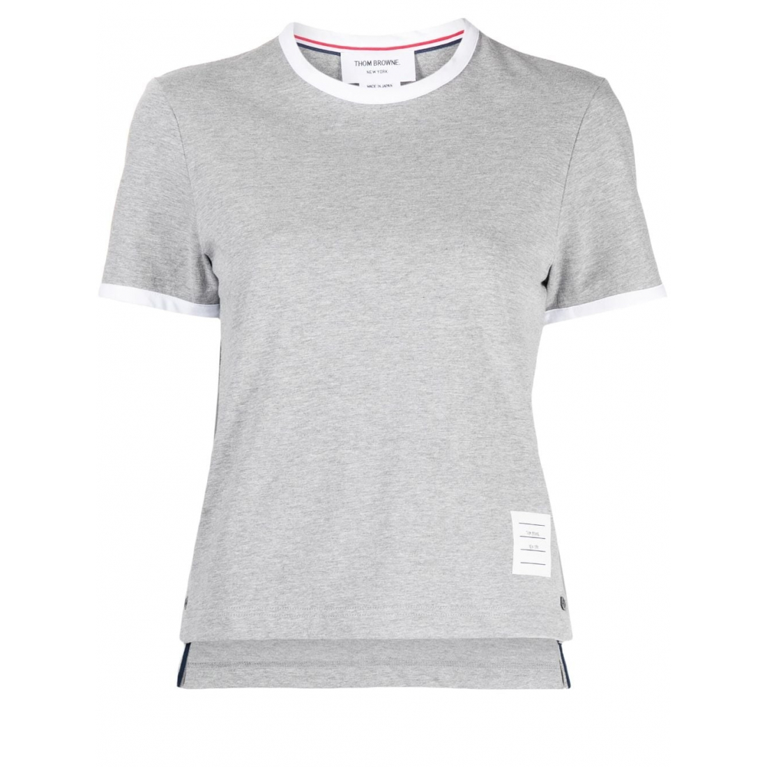 'Asymmetric Hem' T-Shirt für Damen