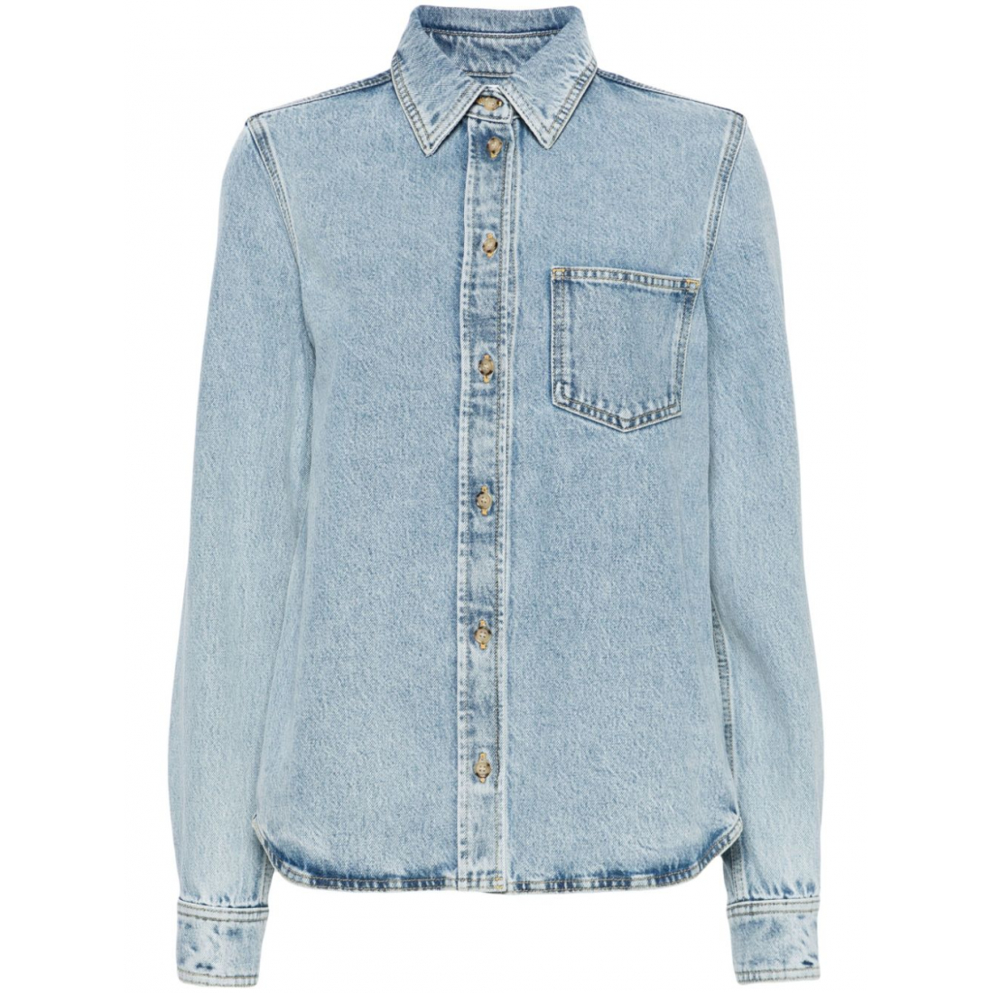 'Classic-Collar' Denim-Hemd für Damen